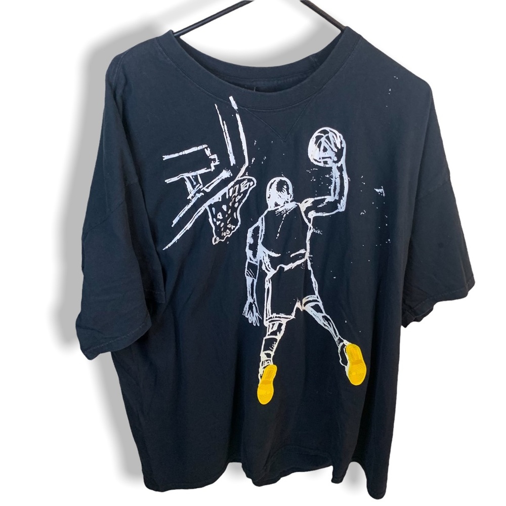 Air Jordan Logo Jumpman Tee Shirt Crew Neck Short Sleeve Black Size XXL
